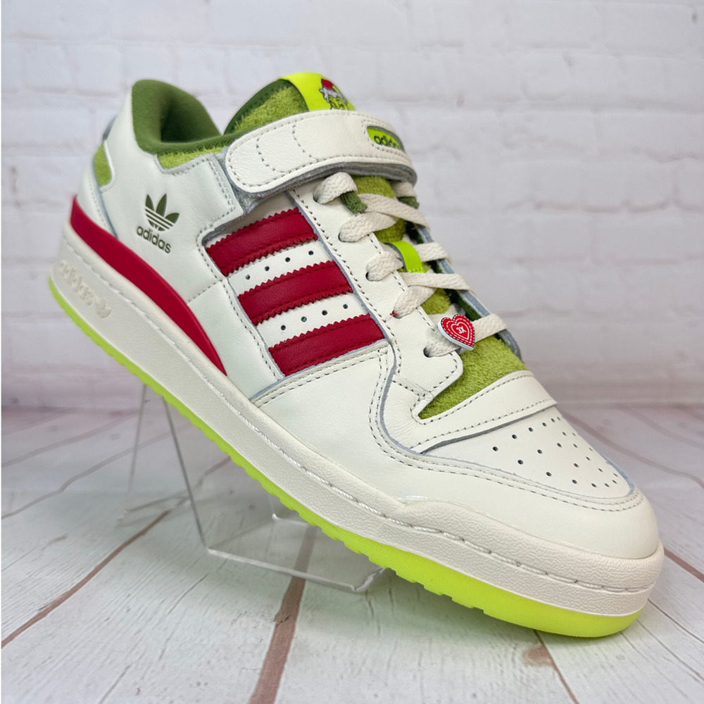 Adidas Forum Low x The Grinch Cream White Shoes M Size 8.5/W Size 9.5 (ID3512)